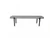 63" Gray and Black Concrete Dining Bench