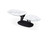 36" White And Black Faux Marble And Metal Oval Coffee Table