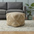 18" Natural Jute Blend Cube Geometric Pouf Ottoman