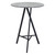 32" Gray and Black Rounded Steel Bar Table