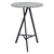 32" Gray and Black Rounded Steel Bar Table