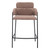 Set of Two 26" Brown and Black Faux Shearling and Steel Counter Height Bar Chairs