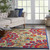 5’ x 8' Red and Multicolor Indoor Outdoor Area Rug - 4512822812793