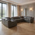 Dark Gray Italian Leather Power Reclining U Shaped Eight Piece Corner Sectional With Console Classic Design