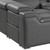 Dark Gray Italian Leather Power Reclining U Shaped Eight Piece Corner Sectional With Console Classic Design