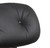 35" Black and Brown Genuine Leather Tufted Swivel Lounge Chair With Ottoman