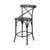 26" Black Solid Wood and Iron Counter Height Bar Chair