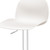 Set of Two White Heavy Duty Plastic and Metal Low Back Adjustable Height Swivel Bar Chairs