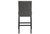 Set of Two 26" Gray and Black Wood and Fabric Counter Height Bar Chairs