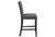 Set of Two 26" Gray and Black Wood and Fabric Counter Height Bar Chairs
