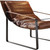 27" Chocolate and Steel Blue Top Grain Leather Lounge Chair