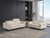 Two Piece Indoor Beige Italian Leather Five Person Seating Set Home Accent