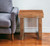 23" Brown Solid Wood Square Live Edge End Table