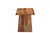 23" Brown Solid Wood Square Live Edge End Table