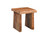 23" Brown Solid Wood Square Live Edge End Table