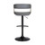 Gray and Black Faux Leather with Metal Swivel Adjustable Height Bar Chair Decor