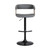 Gray and Black Faux Leather with Metal Swivel Adjustable Height Bar Chair Decor