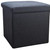 12" Black Boucle Cube Storage Ottoman