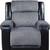 39" Black And Gray Faux Leather And Fabric Manual Recliner