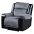 39" Black And Gray Faux Leather And Fabric Manual Recliner