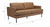 72" Brown Polyester Sofa With Black Legs