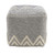16" Gray Fabric Pouf Ottoman