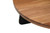 39" Brown and Black Solid Wood And Iron Round Cross Legs Coffee Table