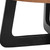 39" Brown and Black Solid Wood And Iron Round Cross Legs Coffee Table