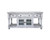 70" White Solid Wood Open shelving Distressed TV Stand