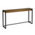 54" Gray Brown and Black Distressed Sled Console Table