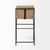 29" Beige Iron Counter Height Bar Chair