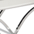 42" Silver Mirrored Glass Cross Leg Console Table