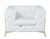 Three Piece Indoor White Italian Leather Six Person Seating Set Home Accent