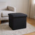 15" Black Boucle Cube Storage Ottoman