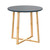 20" Gray and Natural Solid Wood Round Cross Legs End Table
