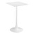24" White Wood and Steel Square Bar Table