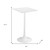 24" White Wood and Steel Square Bar Table