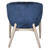 28" Blue And Brown Velvet Arm Chair