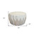 32" Off White Solid Wood Round Block Coffee Table