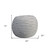 20" Gray Cotton Blend Round Striped Pouf Ottoman Jute