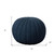 20" Blue Cotton Round Pouf Ottoman