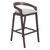 Set of Two 31" Gray and Espresso Fabric and Solid Wood Low Back Bar Height Bar Chairs - 880016838688