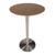 26" Brown and Silver Rounded Steel Bar Table