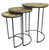 Set of Two Natural and Black Solid Wood and Metal Round Frame Nested Tables
