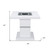 24" White and Silver Glass and Wood Faux Crystal Bling Square Pedestal End Table - 606114979036