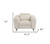 41" Beige Italian Leather Power Recliner Chair