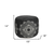 18" Black Cotton Cylinder Medallion Pouf Ottoman