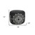 18" Black Cotton Cylinder Medallion Pouf Ottoman