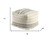 18" Ivory and Navy Blue Cotton And Wool Striped Pouf Ottoman