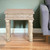 24" Natural Distressed Solid Wood Square End Table